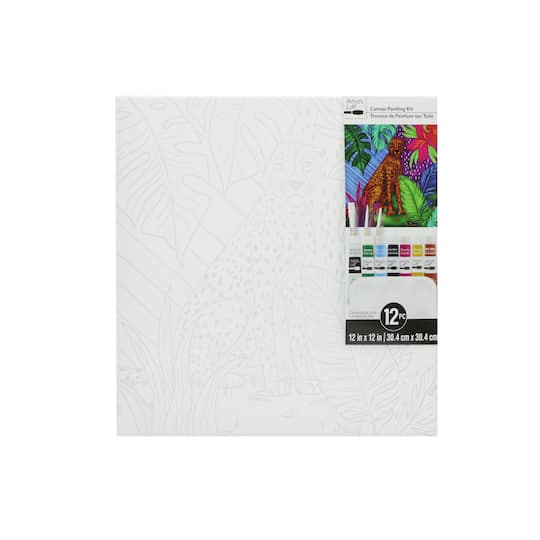 Pre-printed Cheetah Canvas Painting Kit by Artist&#x27;s Loft&#xAE;